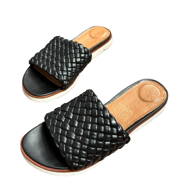 Gentle Souls LAVERN LITE BRAIDED SLIDE SANDAL By Kenneth Cole Size 9 Black - Picture 15 of 16